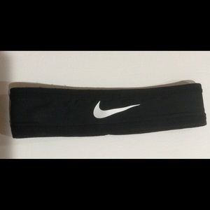 Nike black headband w white logo